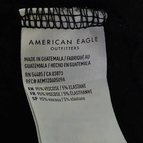 American Eagle Black Wrap Style Top M - Picture 7 of 8